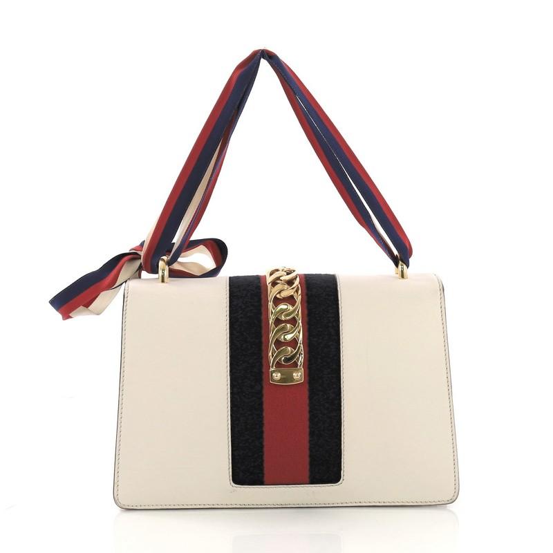 Gucci Sylvie Shoulder Bag Leather Small In Good Condition In NY, NY