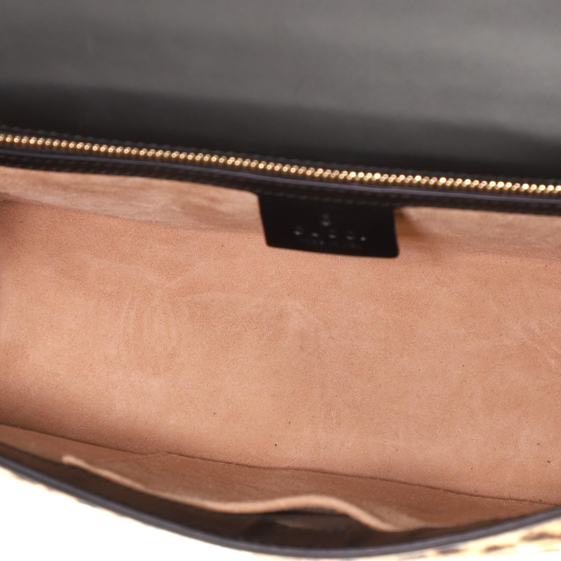 Women's or Men's Gucci Sylvie Shoulder Bag Printed Calf Hair Small