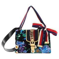 Gucci Sylvie Shoulder Bag Printed Velvet Small
