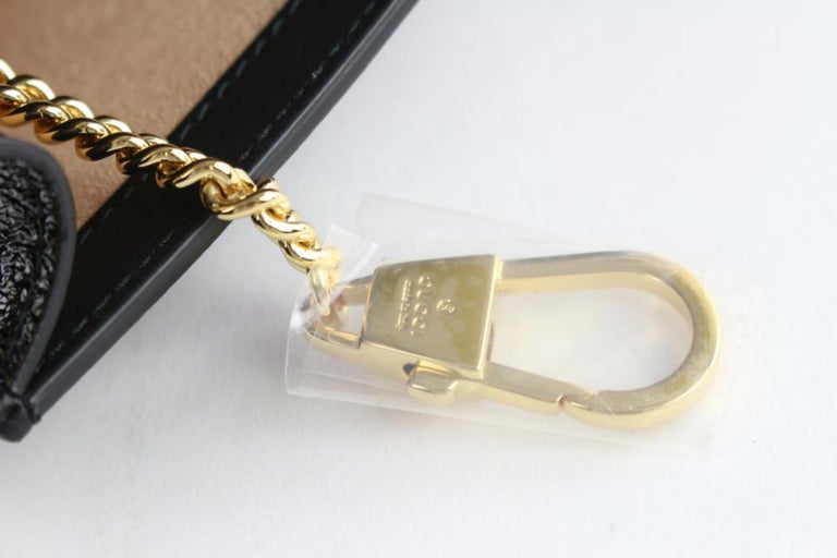 Gucci Sylvie Super Mini Gg Chain 12ge0110 Brown Velvet Cross Body Bag