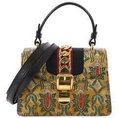 Gucci Sylvie Top Handle Bag Brocade Mini