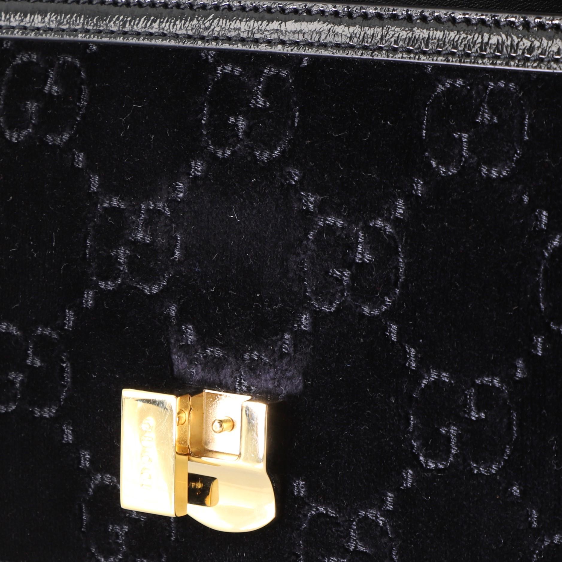 Gucci  Sylvie Top Handle Bag GG Velvet Mini 2