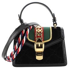 Gucci  Sylvie Top Handle Bag GG Velvet Mini