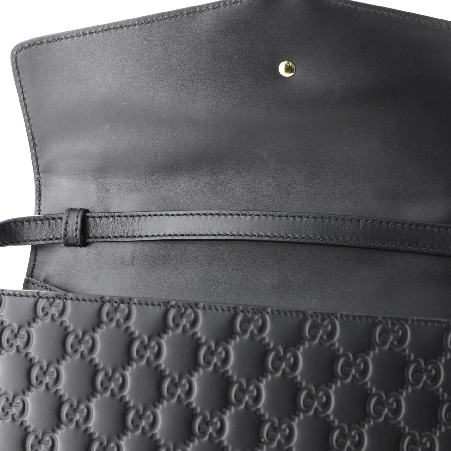 Gucci Sylvie Top Handle Bag Guccissima Leather With Applique Medium  2