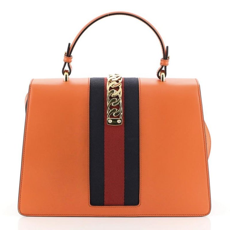 Gucci Sylvie Top Handle Bag Leather Medium at 1stDibs