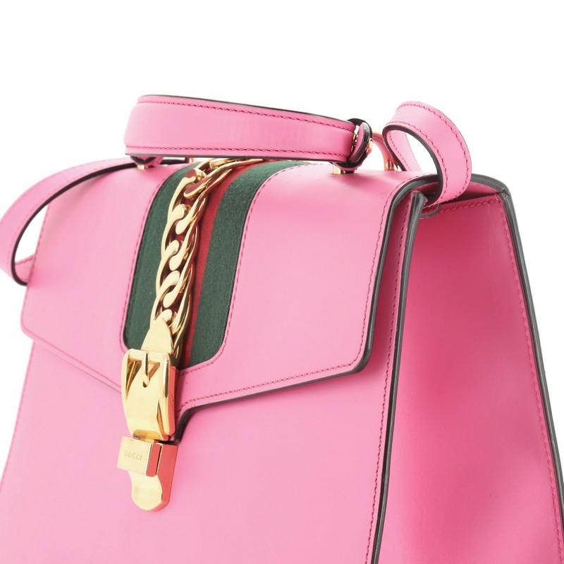 Gucci Sylvie Top Handle Bag Leather Medium 3