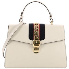 Gucci Sylvie Top Handle Bag Leather Medium