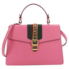 Gucci Sylvie Top Handle Bag Leather Medium