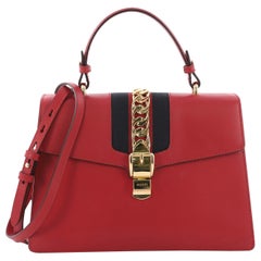Gucci Sylvie Top Handle Bag Leather Medium