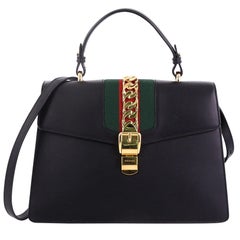 Gucci Sylvie Top Handle Bag Leather Medium