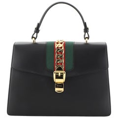 Gucci Sylvie Top Handle Bag Leather Medium