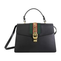 Gucci Sylvie Top Handle Bag Leather Medium 