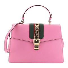 Gucci Sylvie Top Handle Bag Leather Medium
