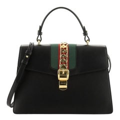 Gucci Sylvie Top Handle Bag Leather Medium