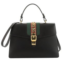 Gucci Sylvie Top Handle Bag Leather Medium