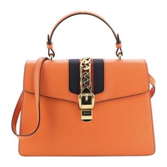 Gucci Sylvie Top Handle Bag Leather Medium