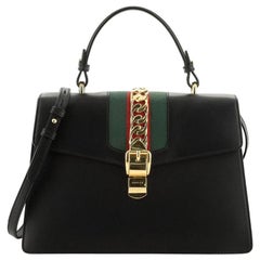 Gucci Sylvie Top Handle Bag Leather Medium