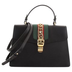 Gucci Sylvie Top Handle Bag Leather Medium