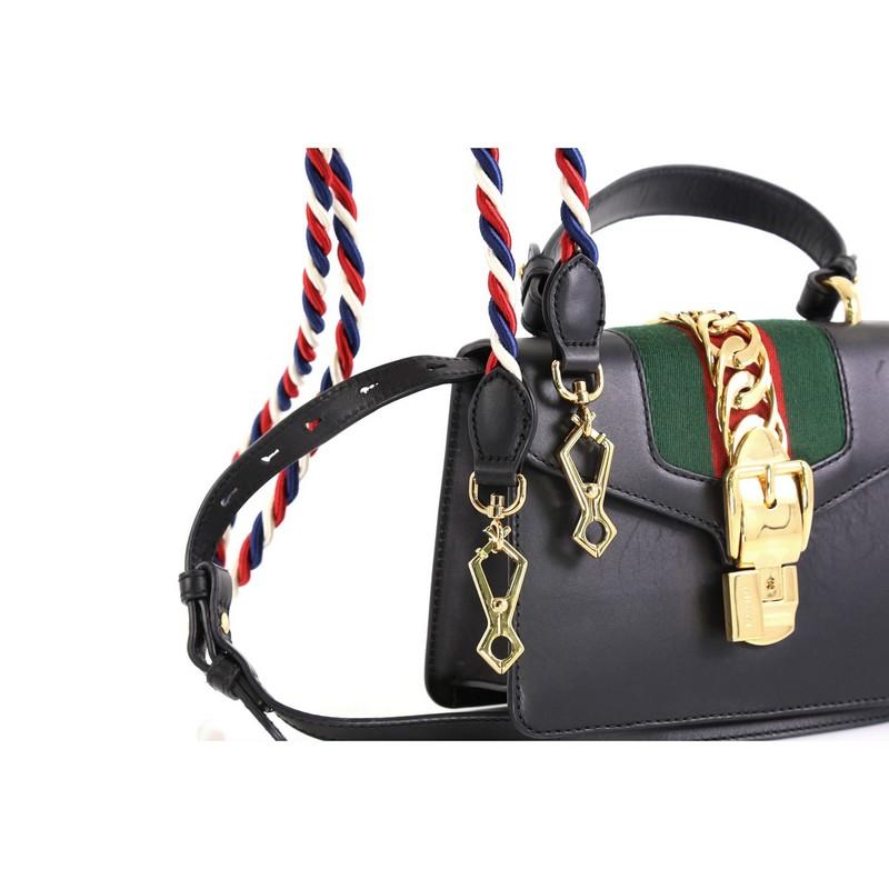 Gucci Sylvie Top Handle Bag Leather Mini 5
