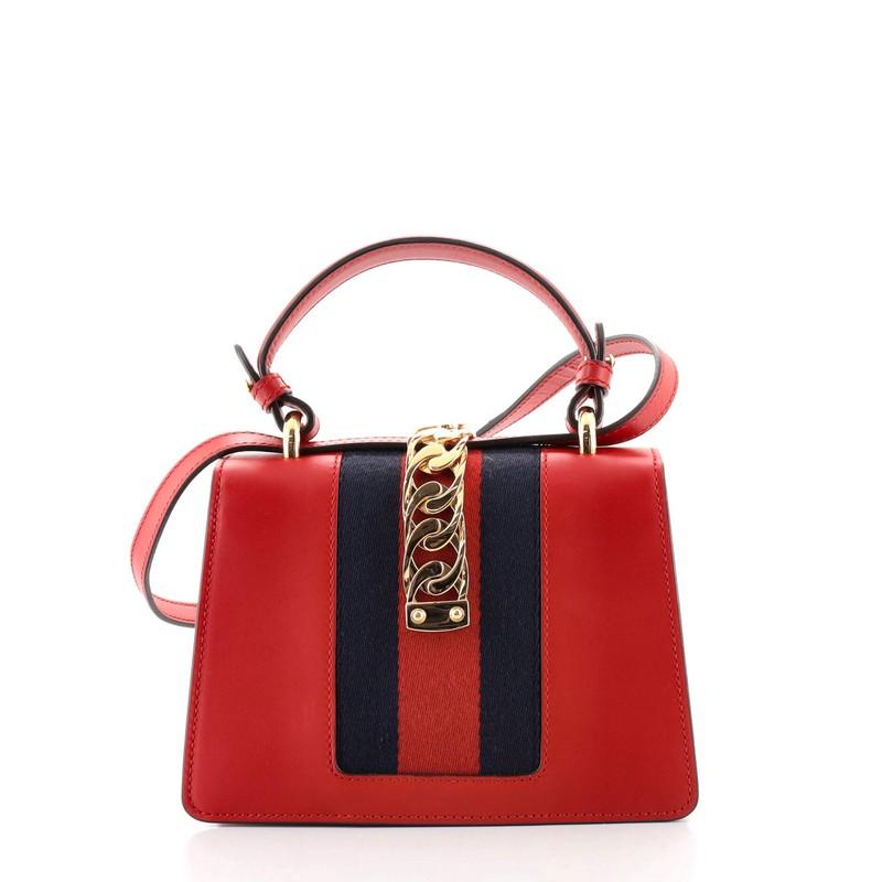 Women's or Men's Gucci Sylvie Top Handle Bag Leather Mini