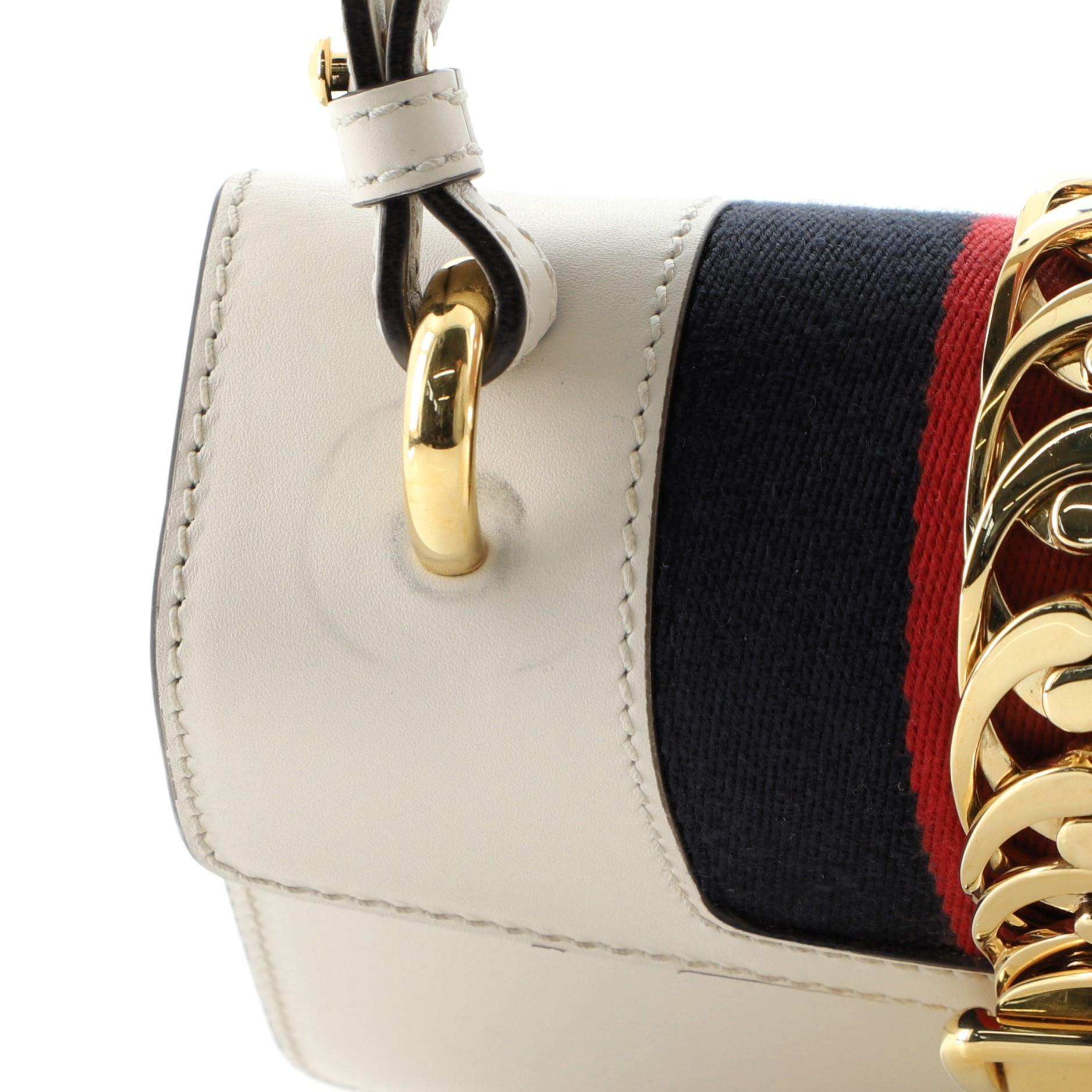 Gucci Sylvie Top Handle Bag Leather Mini 1