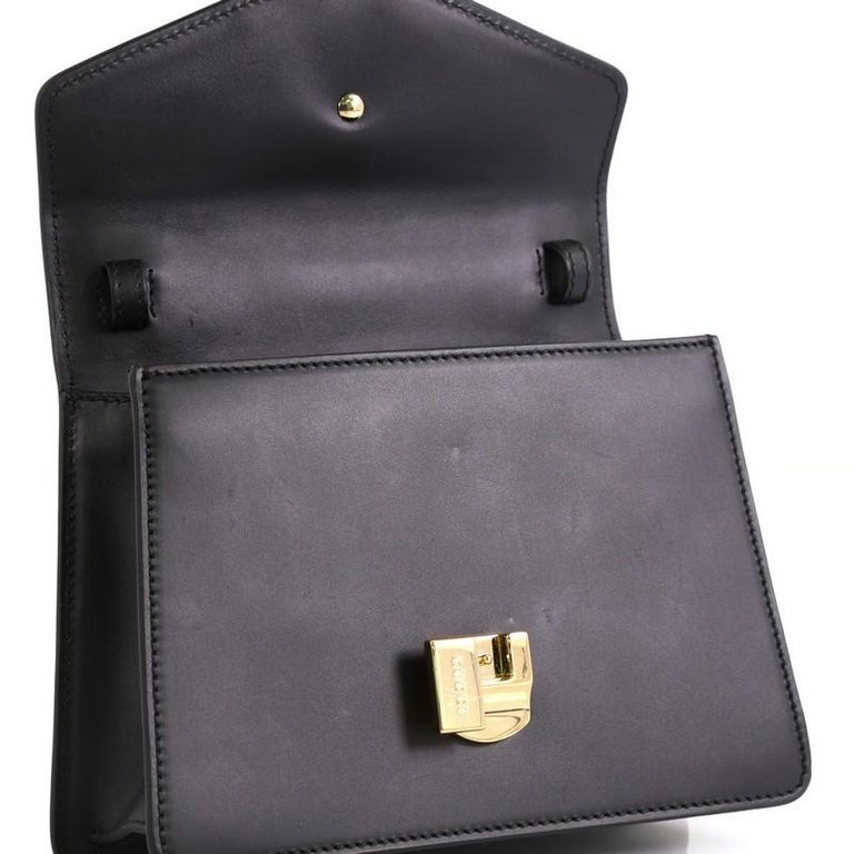Gucci Sylvie Top Handle Bag Leather Mini at 1stDibs