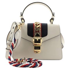 Gucci Sylvie Top Handle Bag Leather Mini