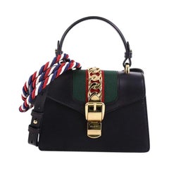 Gucci Sylvie Top Handle Bag Leather Mini