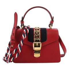Gucci Sylvie Top Handle Bag Leather Mini