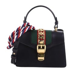 Gucci Sylvie Top Handle Bag Leather Mini
