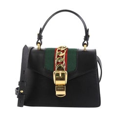 Gucci Sylvie Top Handle Bag Leather Mini