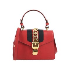 Gucci Sylvie Top Handle Bag Leather Mini