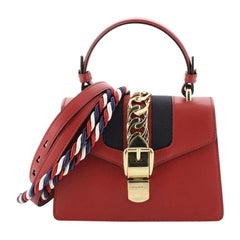 Gucci Sylvie Top Handle Bag Leather Mini