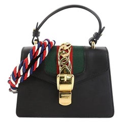 Gucci Sylvie Top Handle Bag Leather Mini
