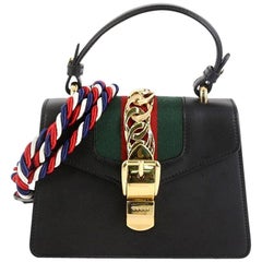 Gucci Sylvie Top Handle Bag Leather Mini