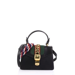 Gucci Sylvie Top Handle Bag Leather Mini