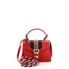 Gucci Sylvie Top Handle Bag Leather Mini