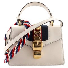 Gucci Sylvie Top Handle Bag Leather Mini