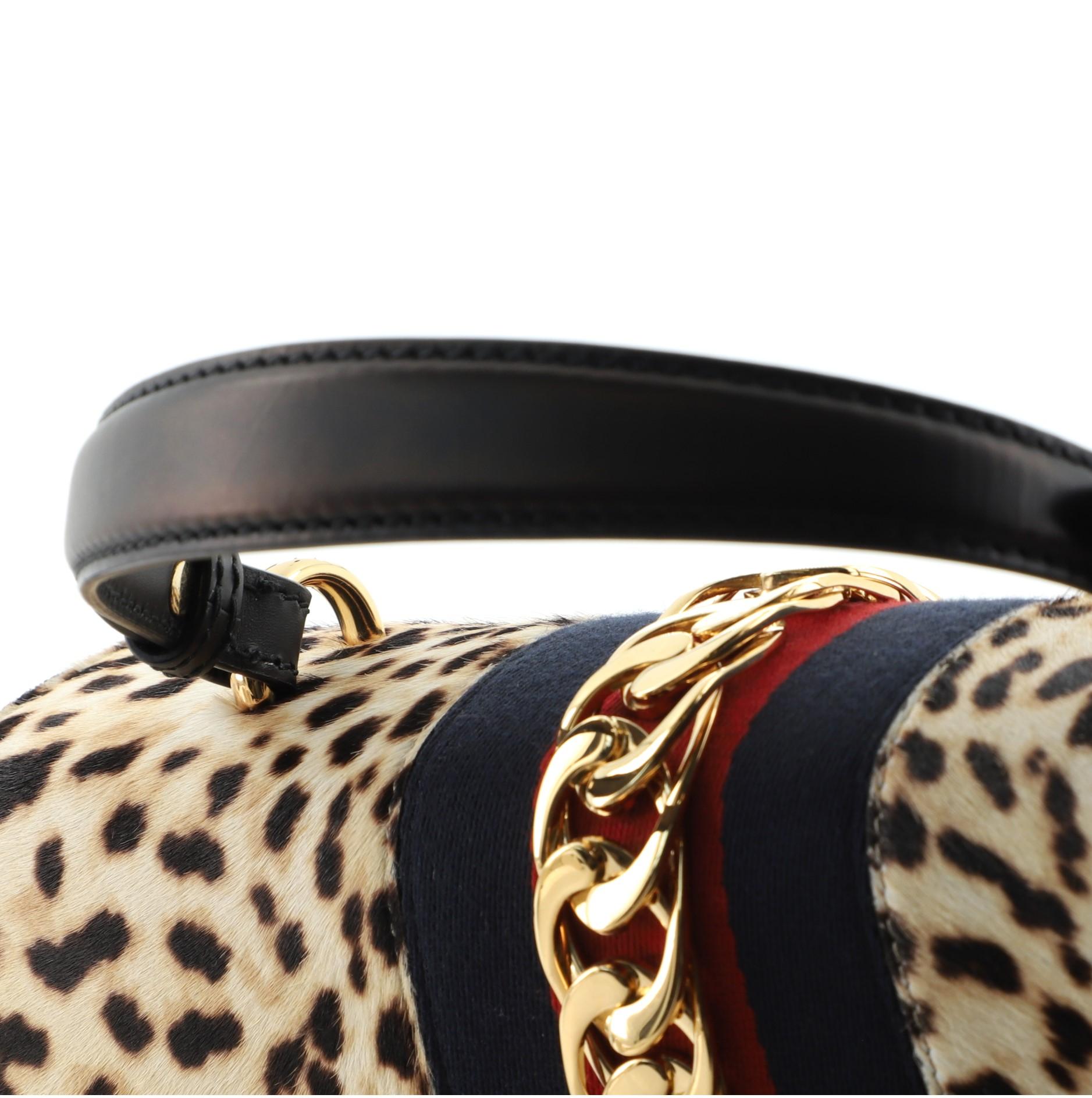 Gucci Sylvie Top Handle Bag Printed Calf Hair Medium 2