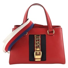 Gucci Sylvie Top Handle Tote Leather Medium
