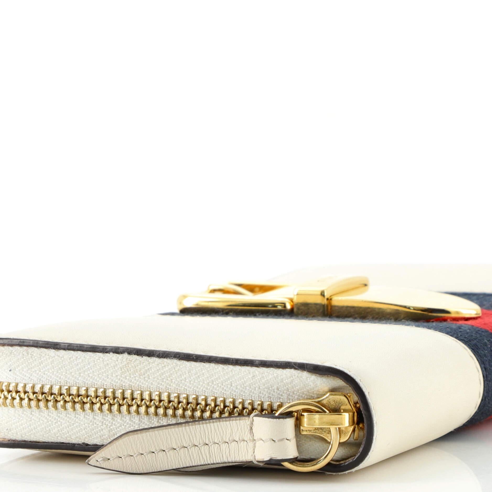 Gucci Sylvie Zip Around Wallet Leather 3