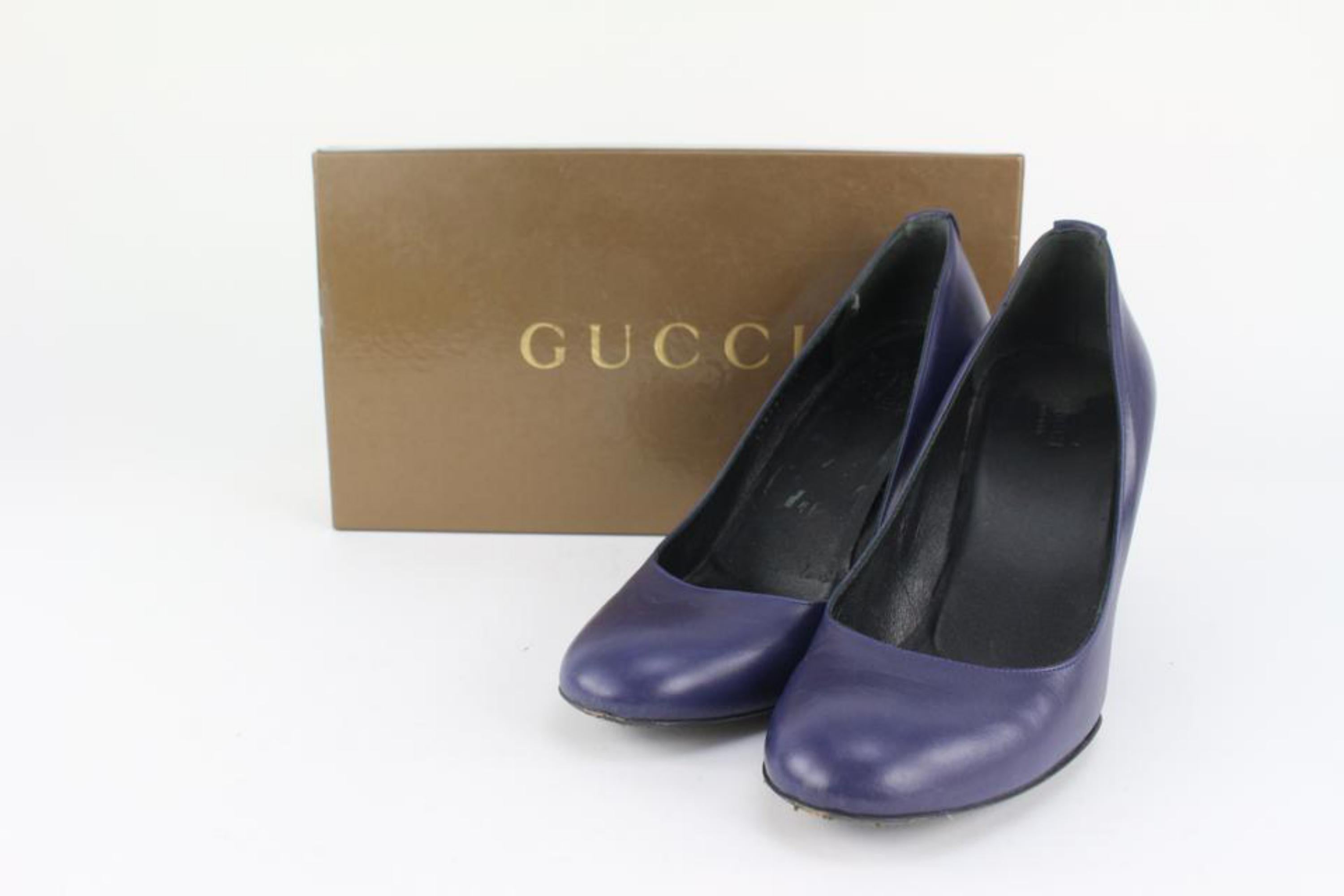Gucci Sz 38 Purple Interlocking GG Wedges 127g31
Date Code/Serial Number: 247533
Made In: Italy
Measurements: Length:  9.75