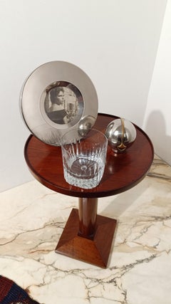 Accendino da tavolo Gucci / Sfera cromata con dettaglio morsetto in oro, 1970