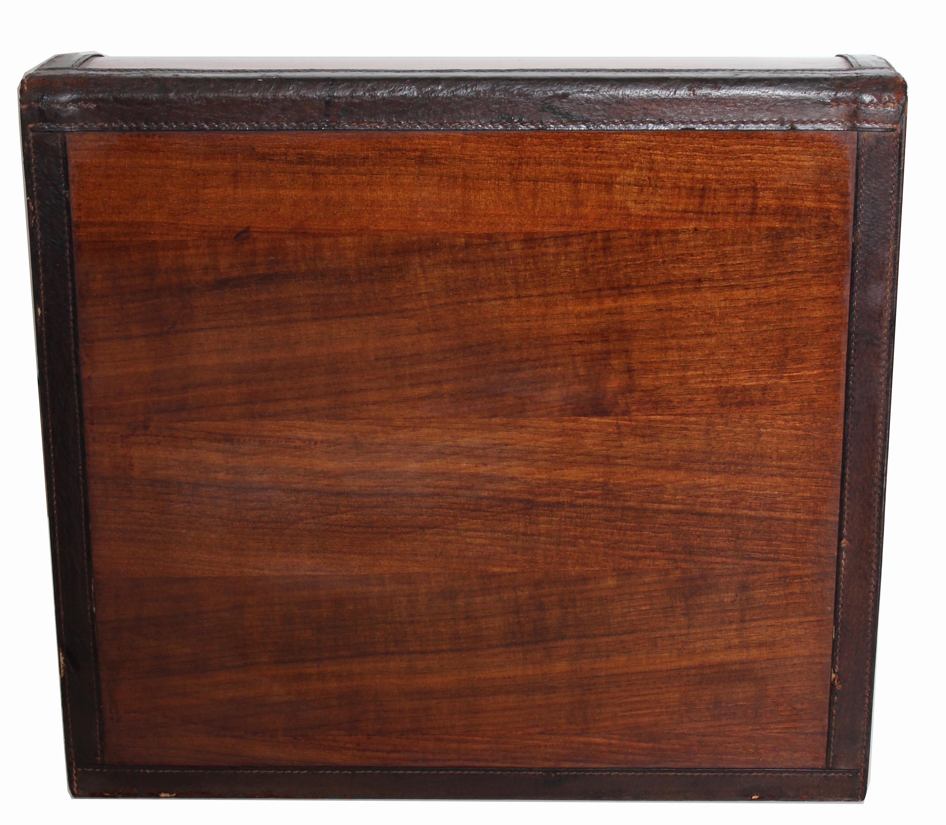 Gucci Tabletop Bar Home Decor Rosewood Leather Trim Mid Century Barware 60s Rare For Sale 3
