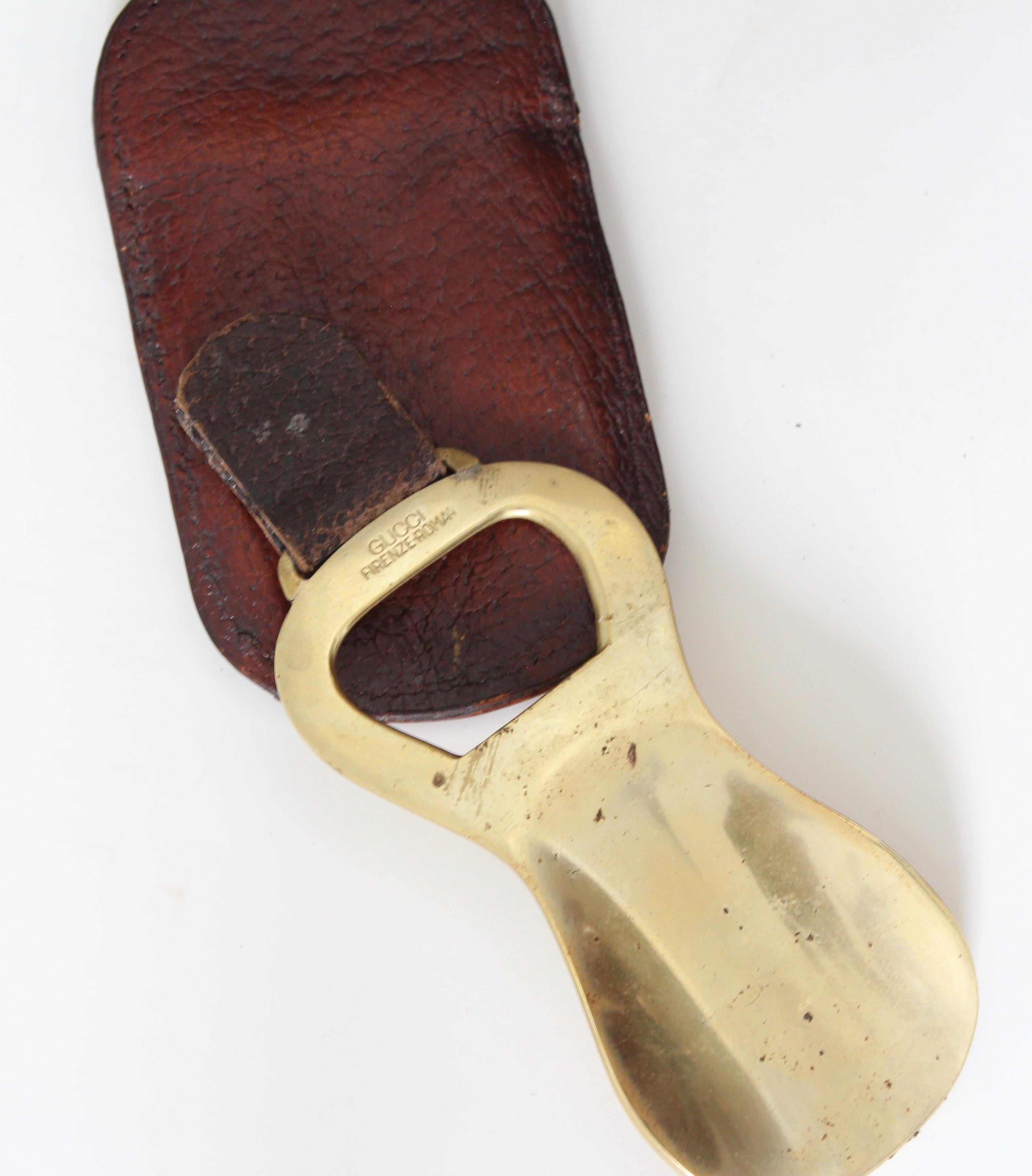 Gucci Tabletop Bar Rosewood Leather Trim Mid Century Barware 60s Rare Home Decor en venta 13