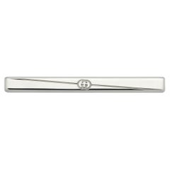 Pasador de corbata Gucci Tag de plata de ley con logotipo YBF774034001