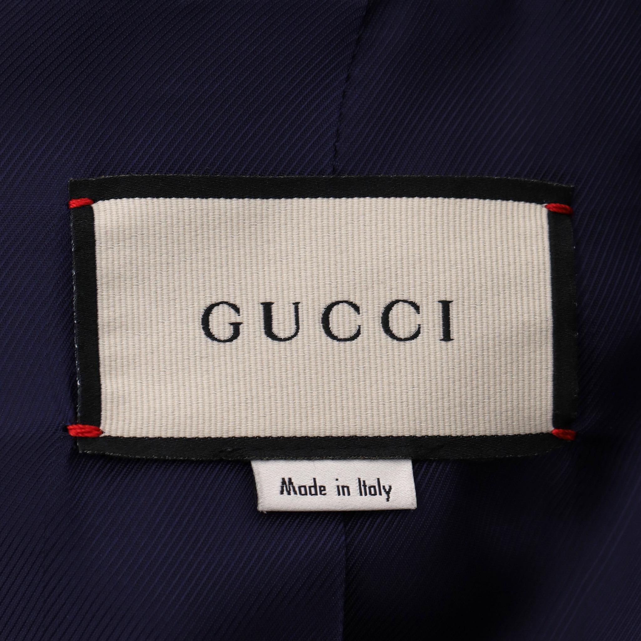 Gucci Tailored Jacket With 'GG' Button Cuffs en vente 1