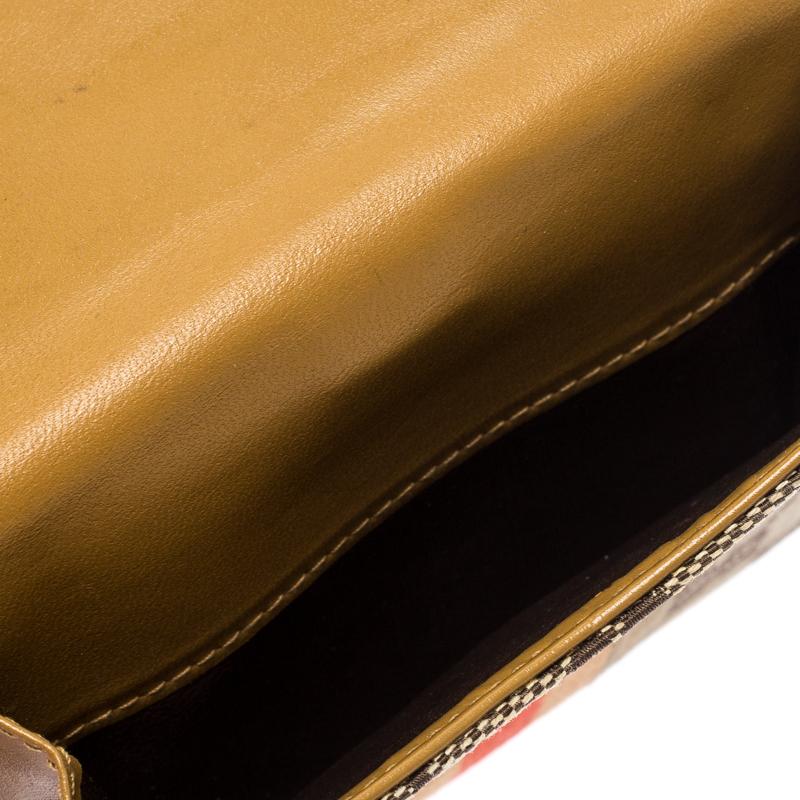 Portafoglio compatto Jackie in tela e pelle Gucci Tan/Beige GG 1