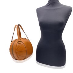 Gucci Tan Beige Leather Round Ball Tifosa Bag Handbag