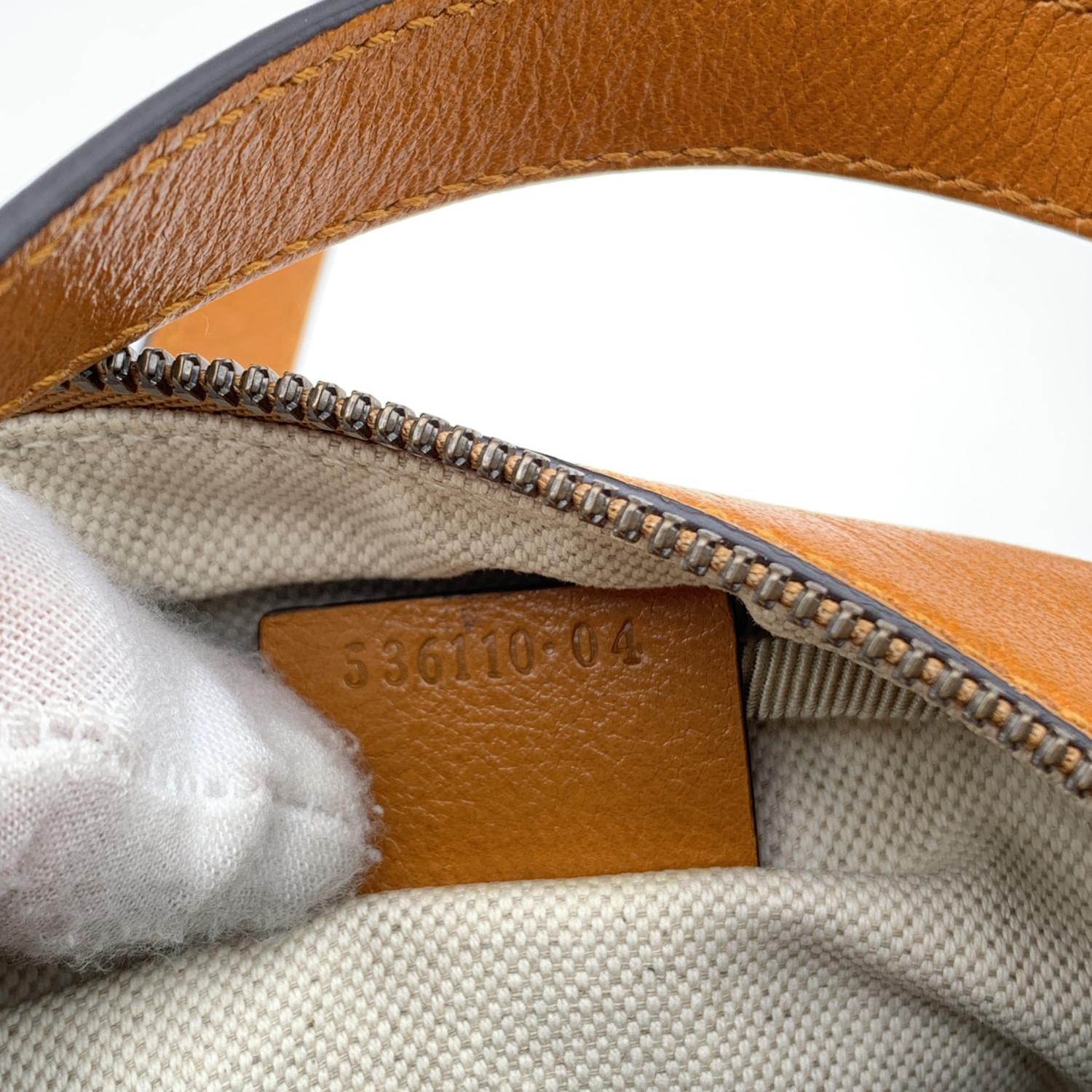Gucci Tan Beige Leather Round Ball Tifosa Bag Handbag 1